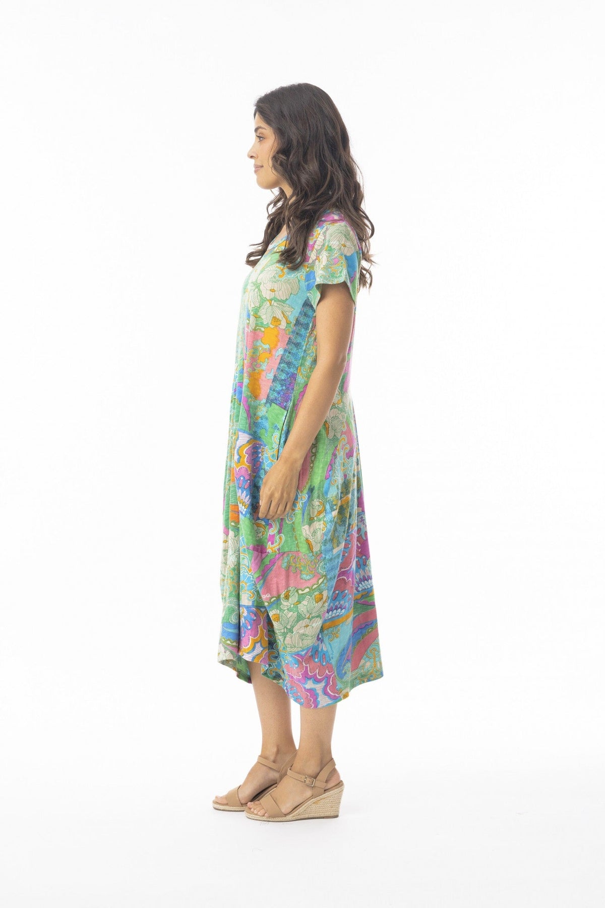 Orientique Organic Cotton Santa Cruz Dress With Pockets (please check measurements)