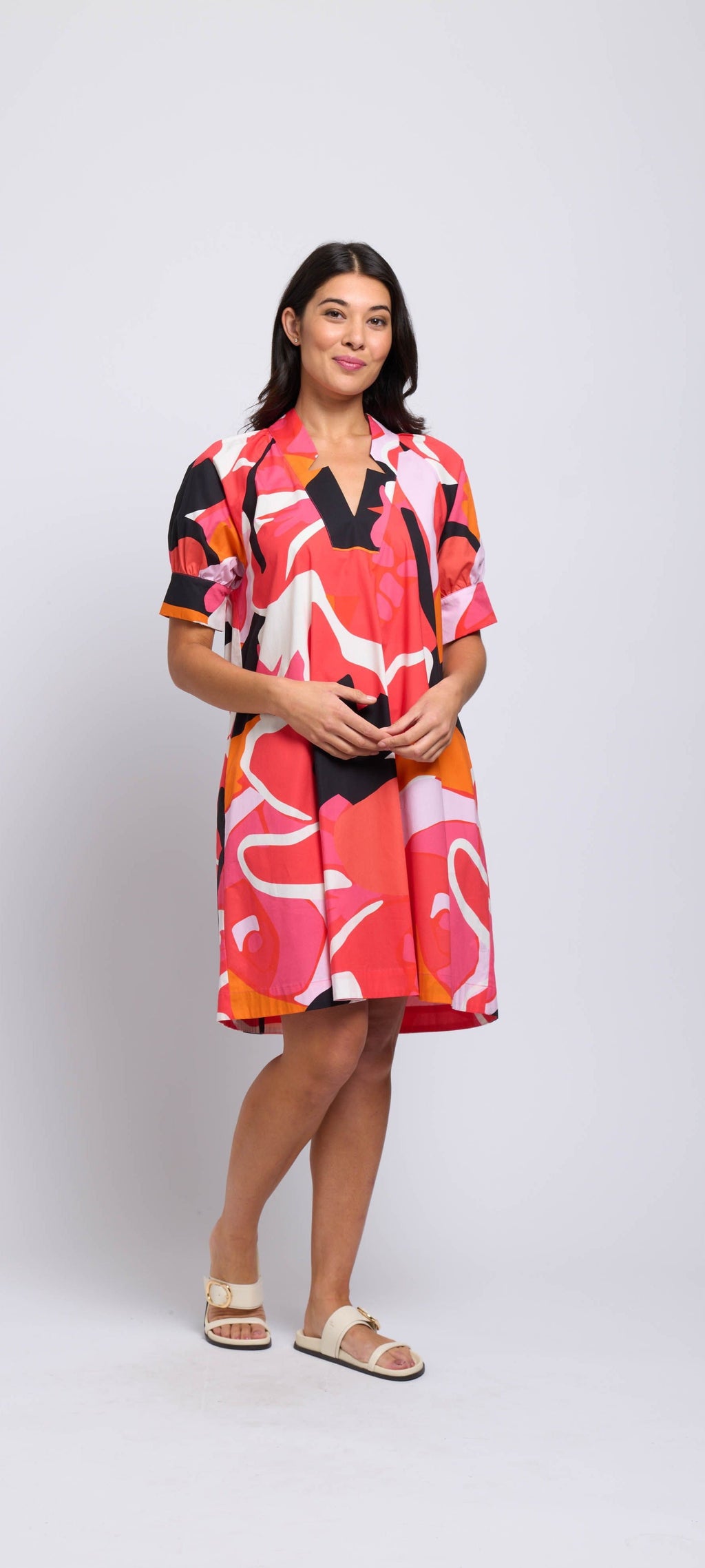 Foil Lapel Of Luxury Dress Printed Lush