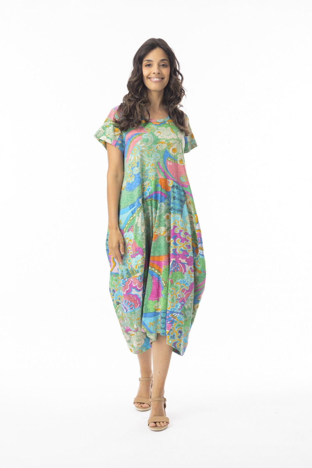 Orientique Organic Cotton Santa Cruz Dress With Pockets (please check measurements)