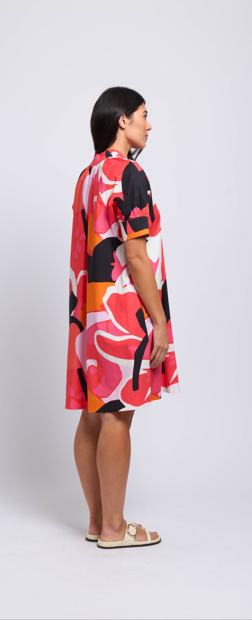 Foil Lapel Of Luxury Dress Printed Lush