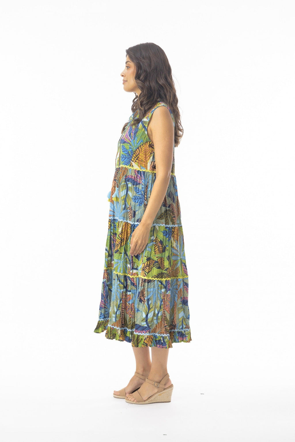 Orientique Organic Cotton Tayrona Layers Dress With Pockets (please check measurements)