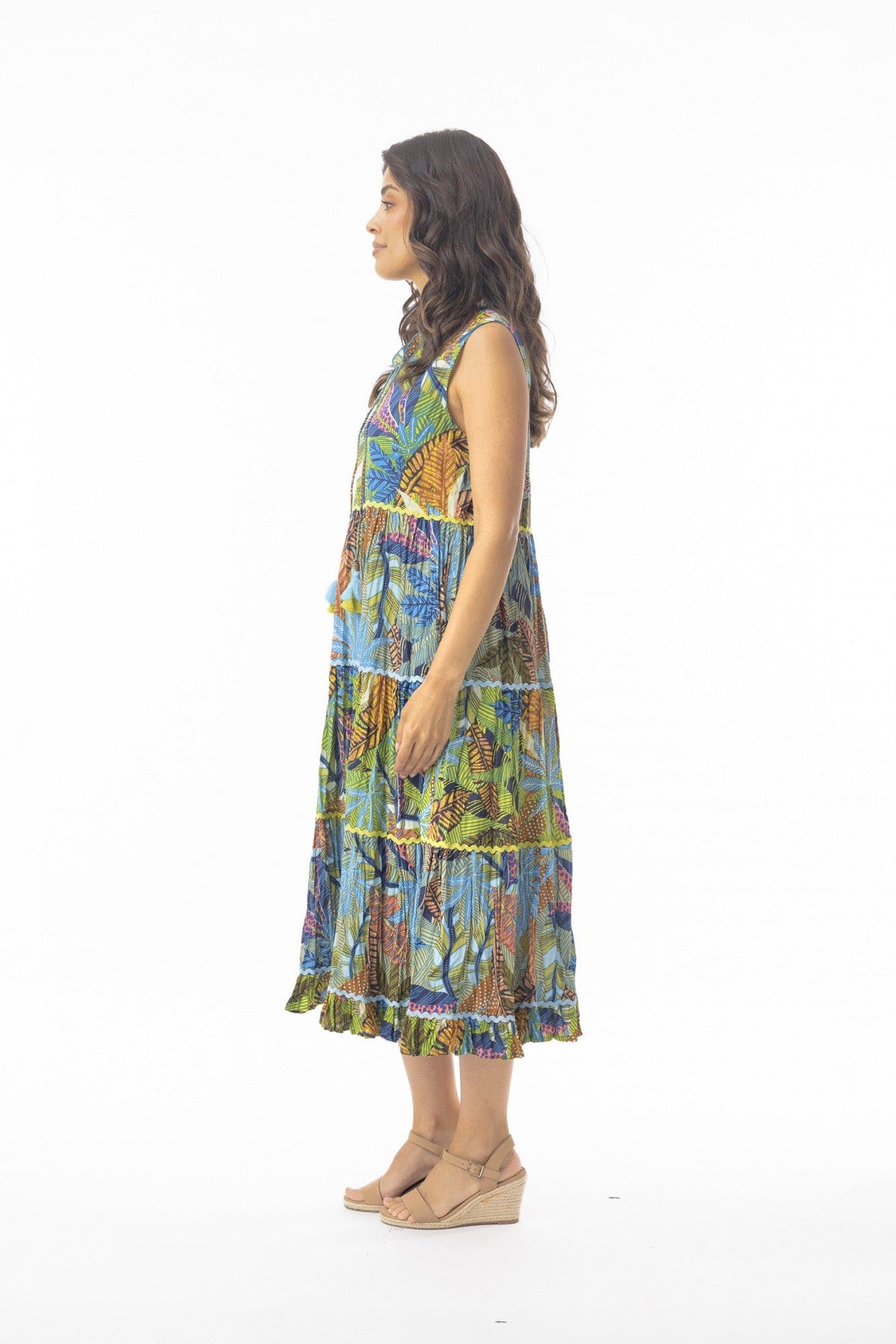 Orientique Organic Cotton Tayrona Layers Dress With Pockets (please check measurements)