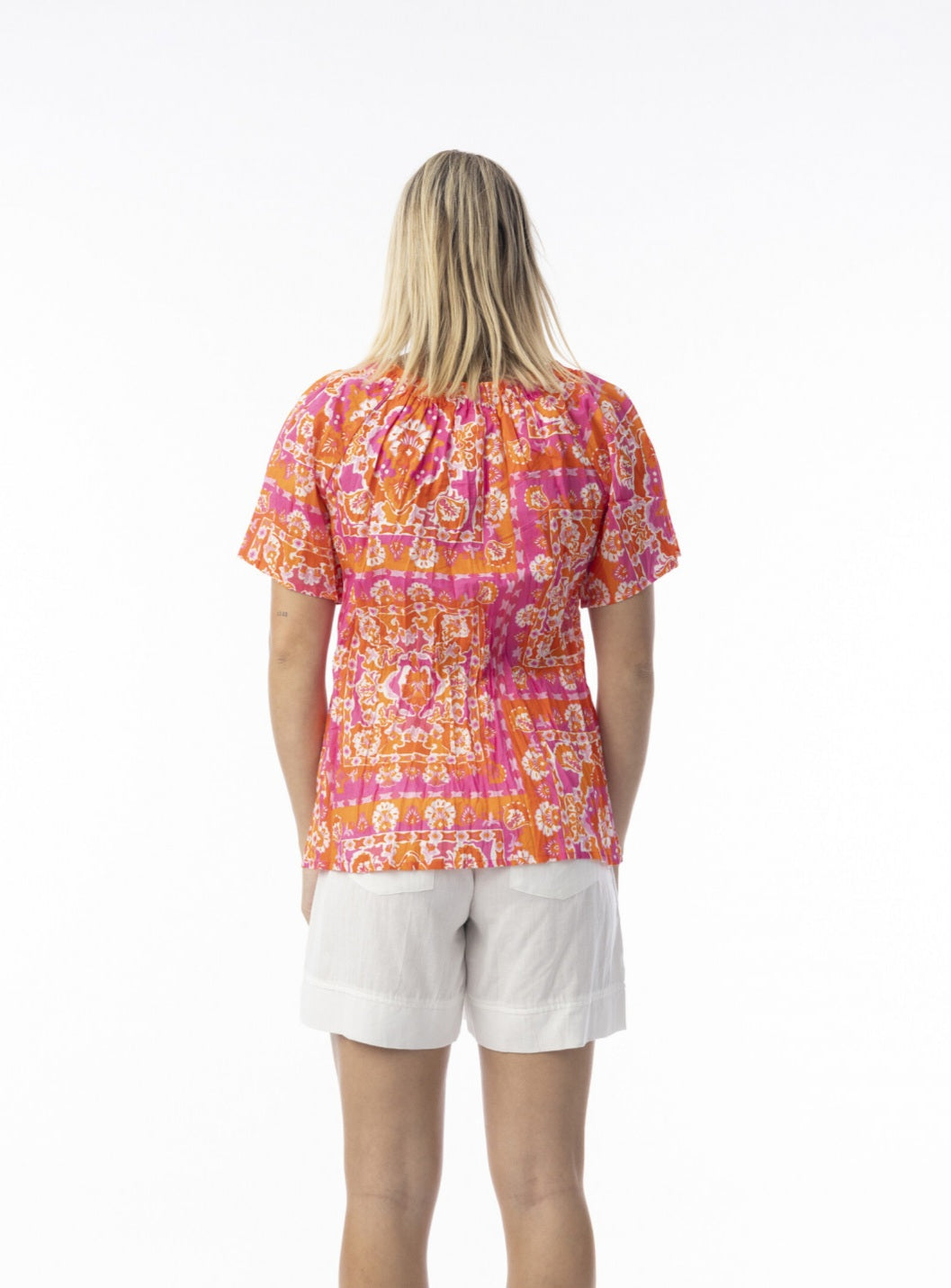 Montevideo Short Sleeve Pink Top