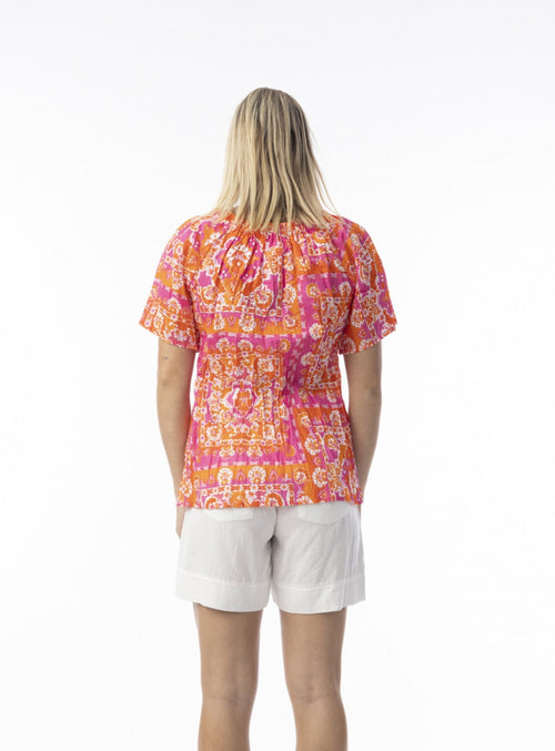 Montevideo Short Sleeve Pink Top