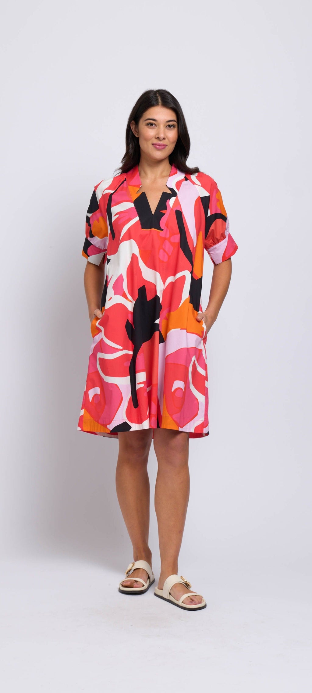 Foil Lapel Of Luxury Dress Printed Lush